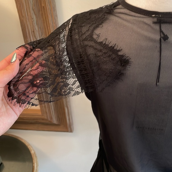 Black Mesh Lace Bodysuit -Zara - Picture 6 of 7